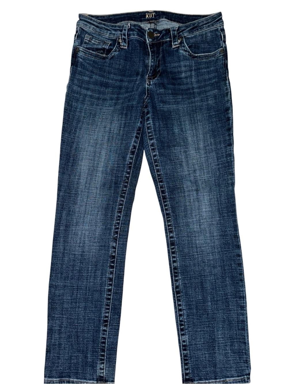 KUT From The Kloth Straight Leg Jeans Women’s Size 8 Medium Wash Stretch Denim
